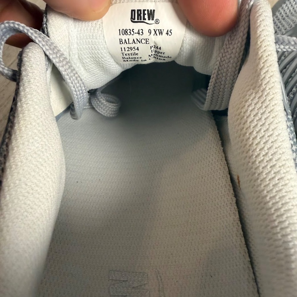 Drew Balance Gray Walking Shoes Mens 9 XW Extra Wide Comfort Sneakers - Picture 6 of 7